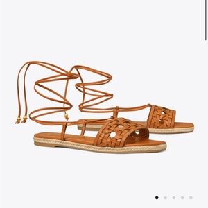 Tory Burch Basket-Weave Espadrille Sandals